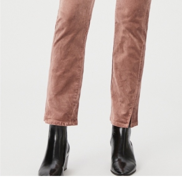 PAIGE Women's Cindy Twisted Seam Slit Suede Jeans - Picture 6 of 9